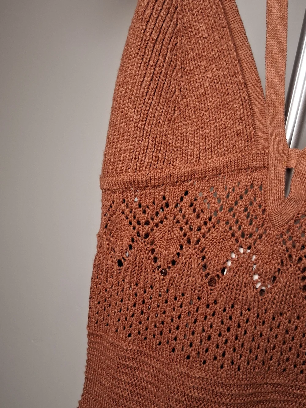 Abercrombie & Fitch Rust Knit Maxi Dress Spaghetti Straps size Medium